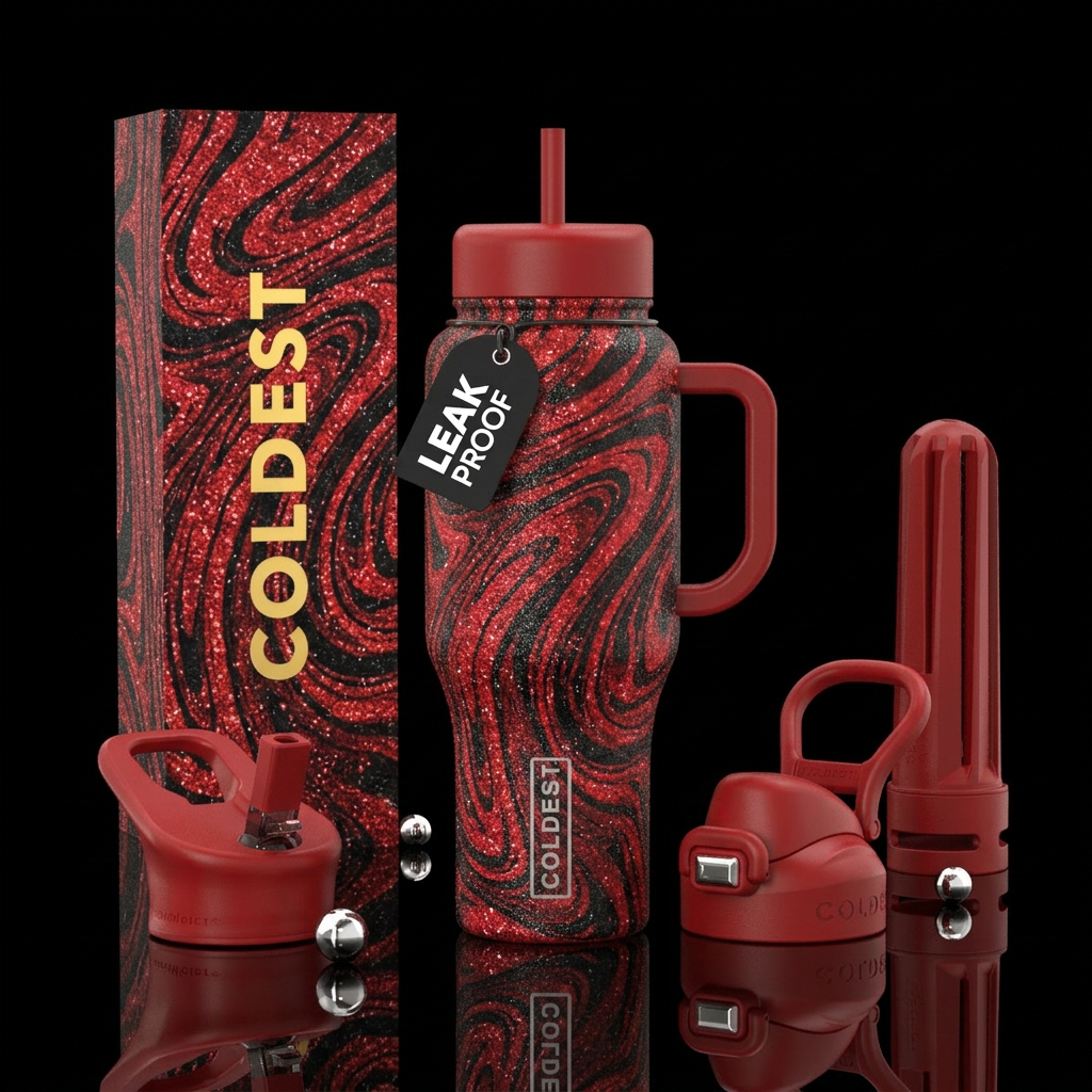 The floor is lava water bottle design