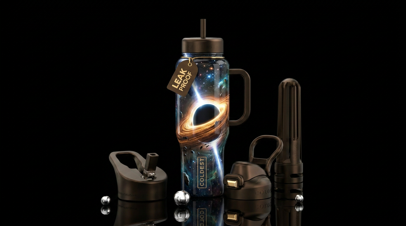 36oz bottle A dramatic, hyper-detailed cosmic illu... water bottle design