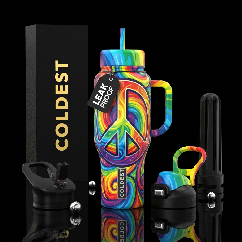 Peace Sign water bottle design