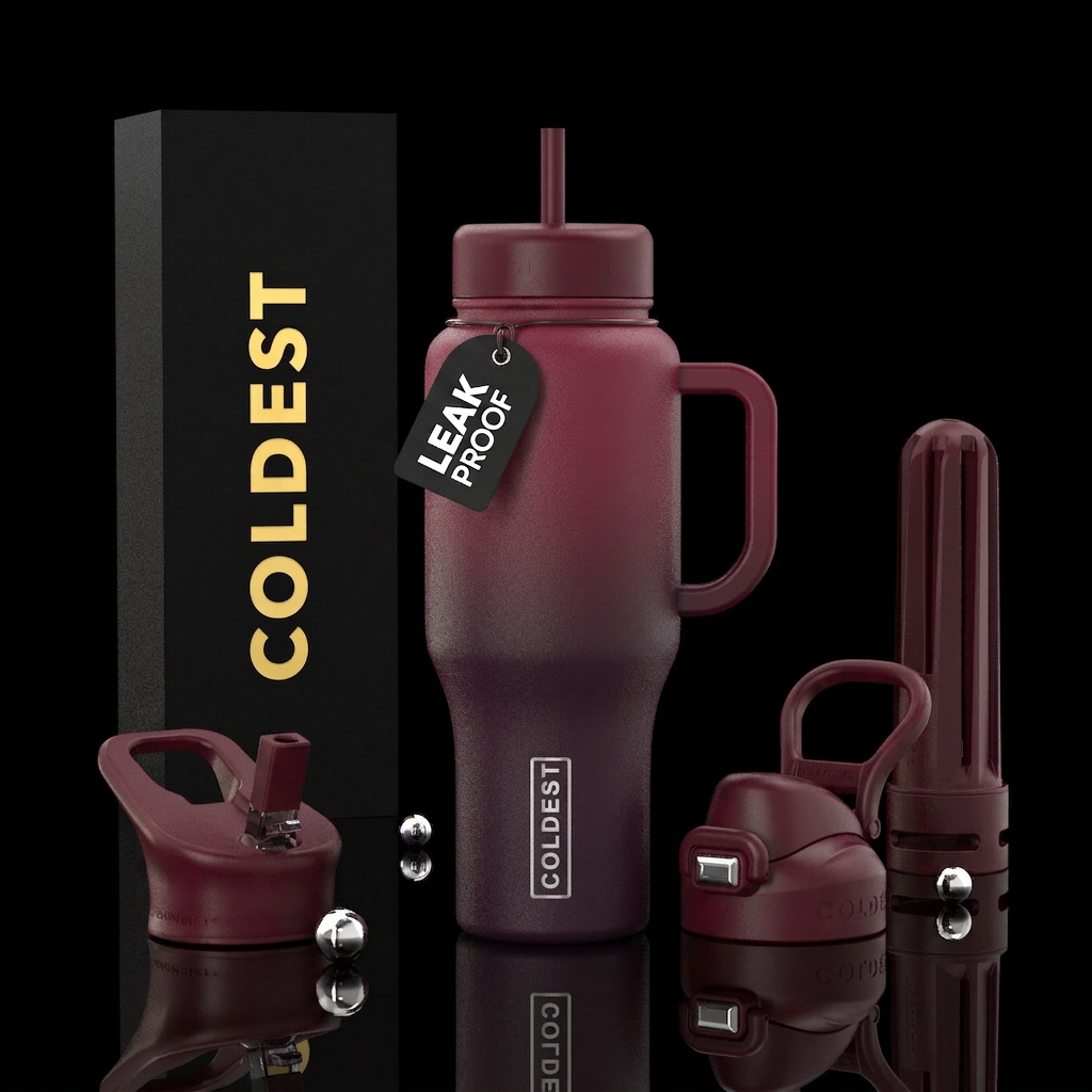 sensual maroon and hold water bottle design