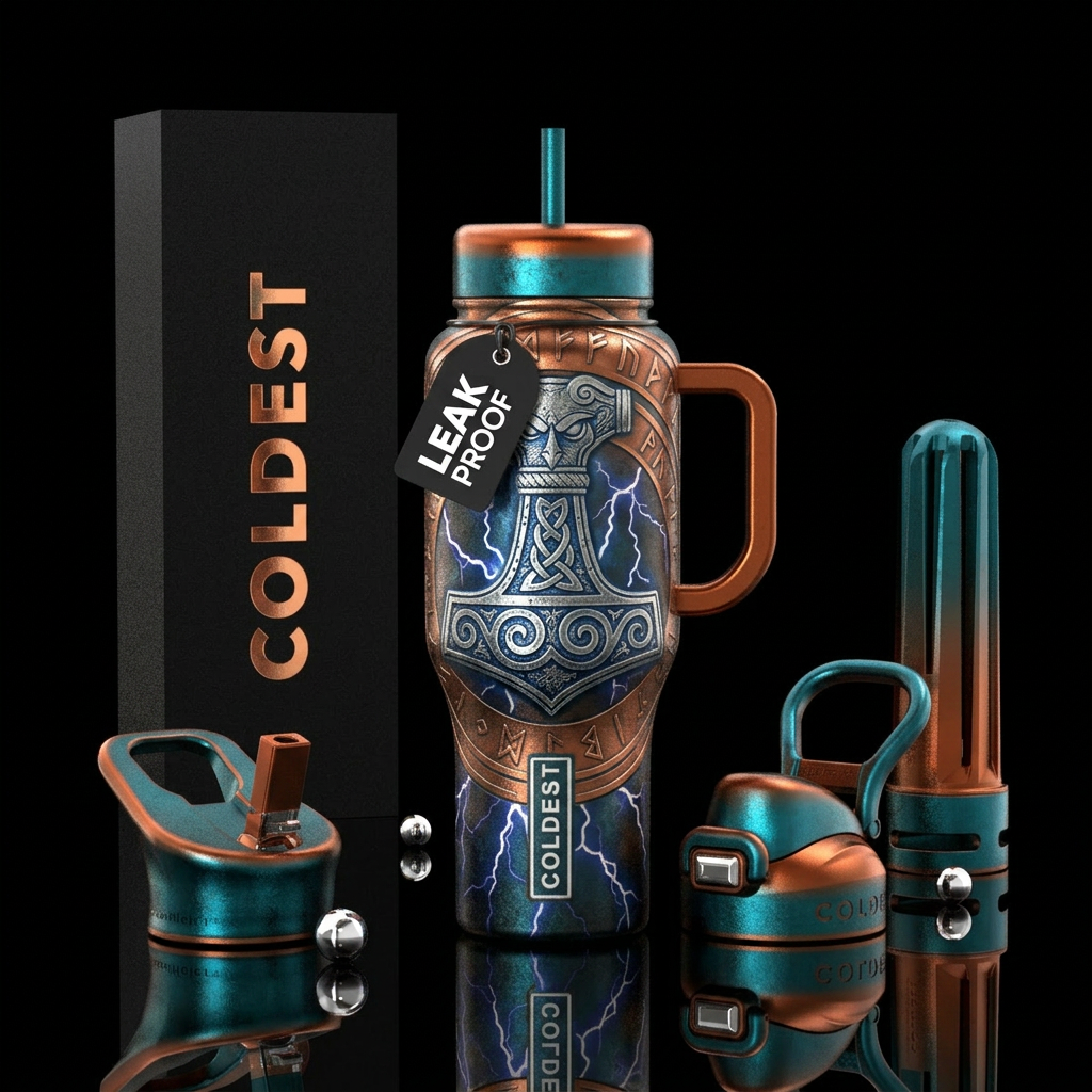 thors hammer water bottle design