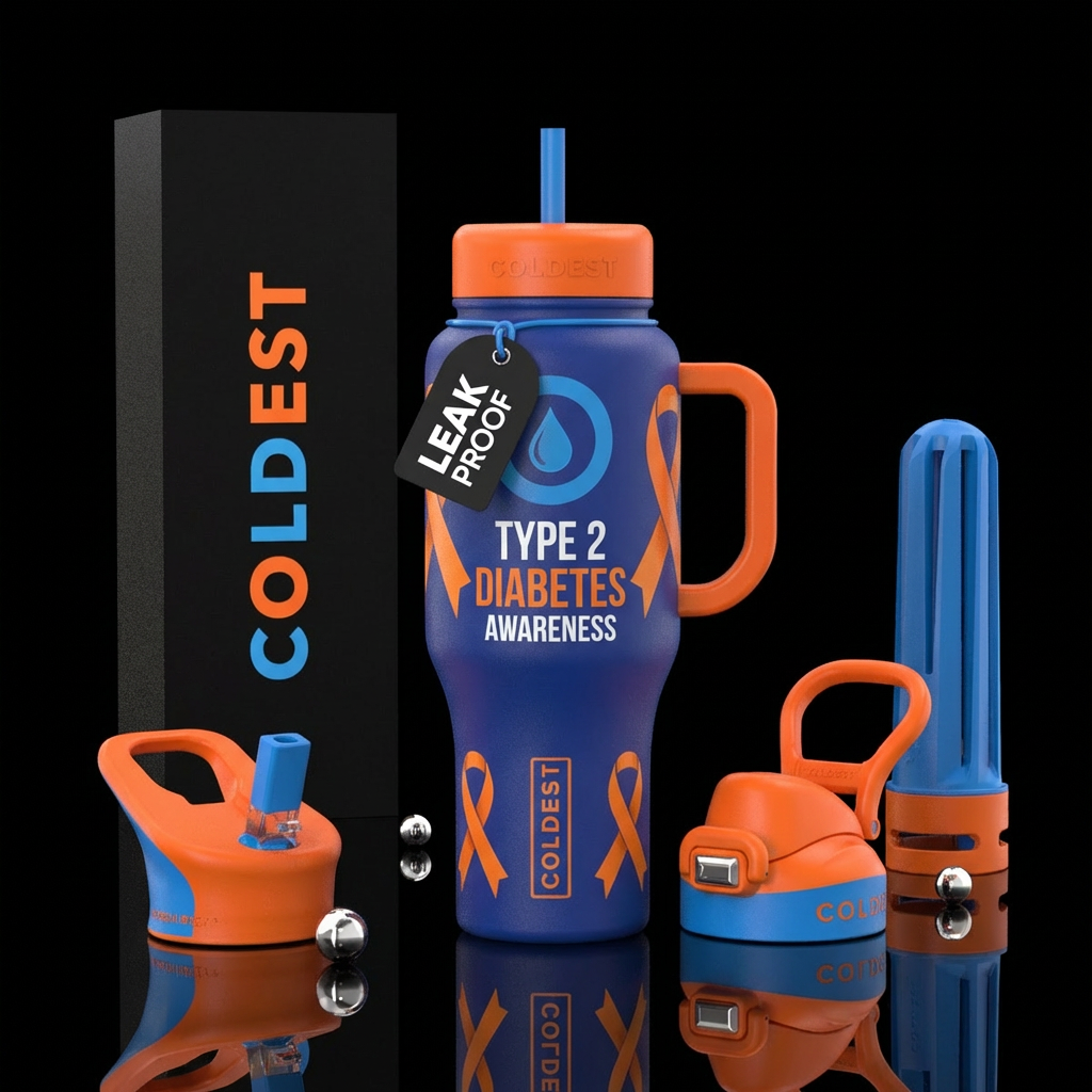 Type 2 diabete water bottle design