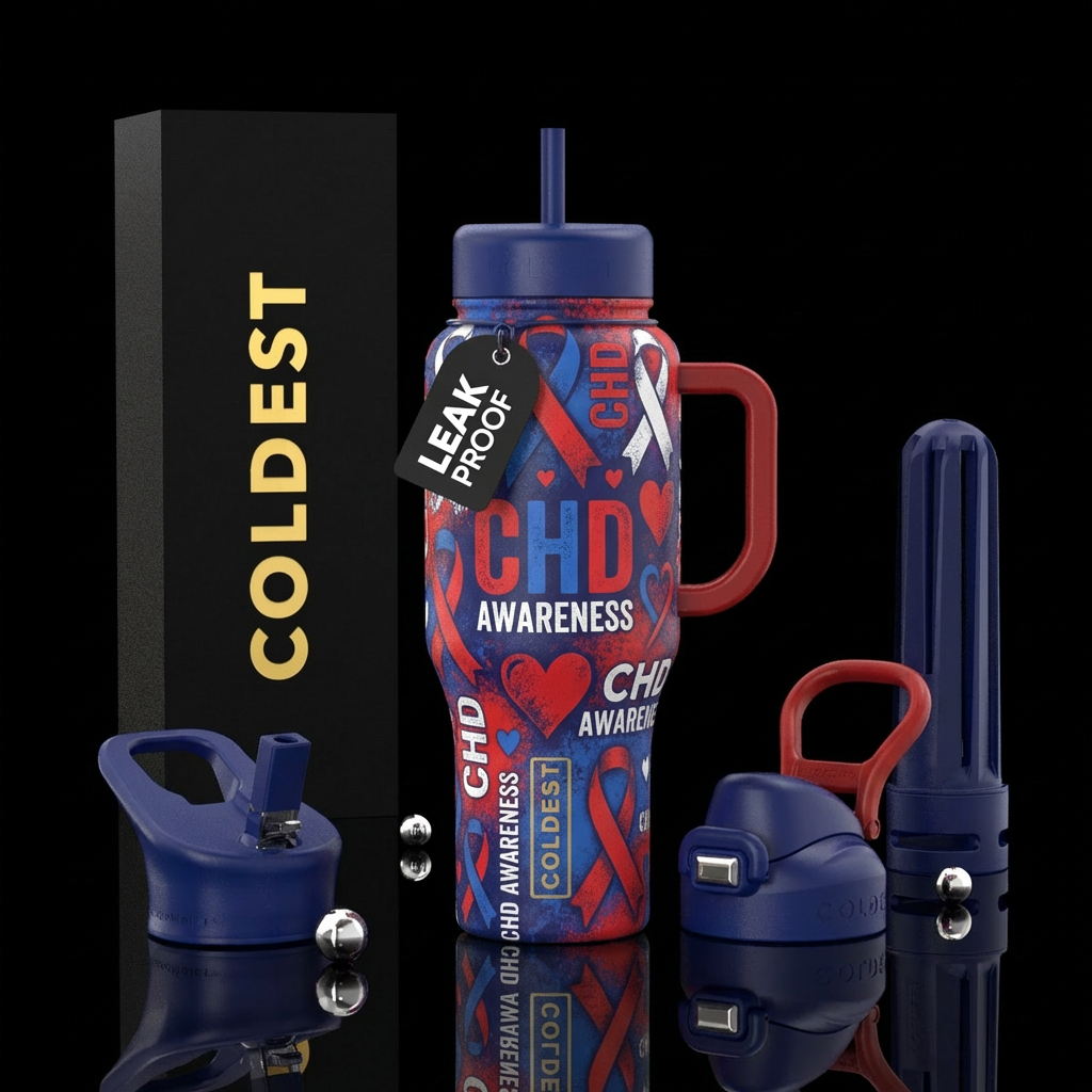 CHD AWARENESS water bottle design
