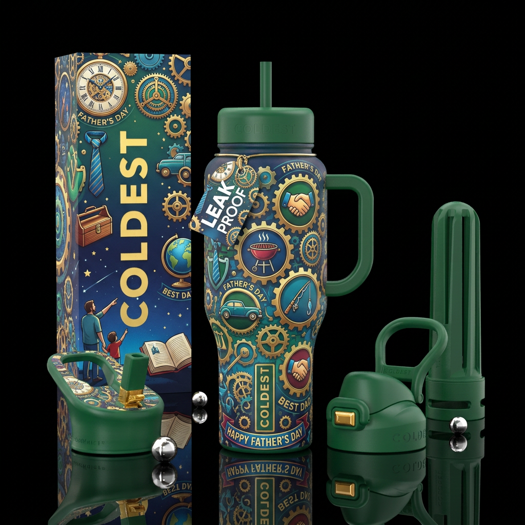 fathers day water bottle design