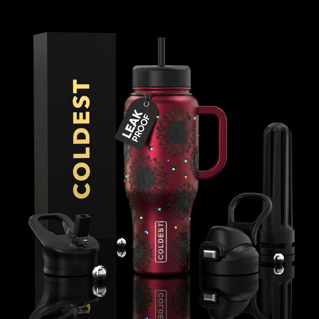 Sunflowers water bottle design