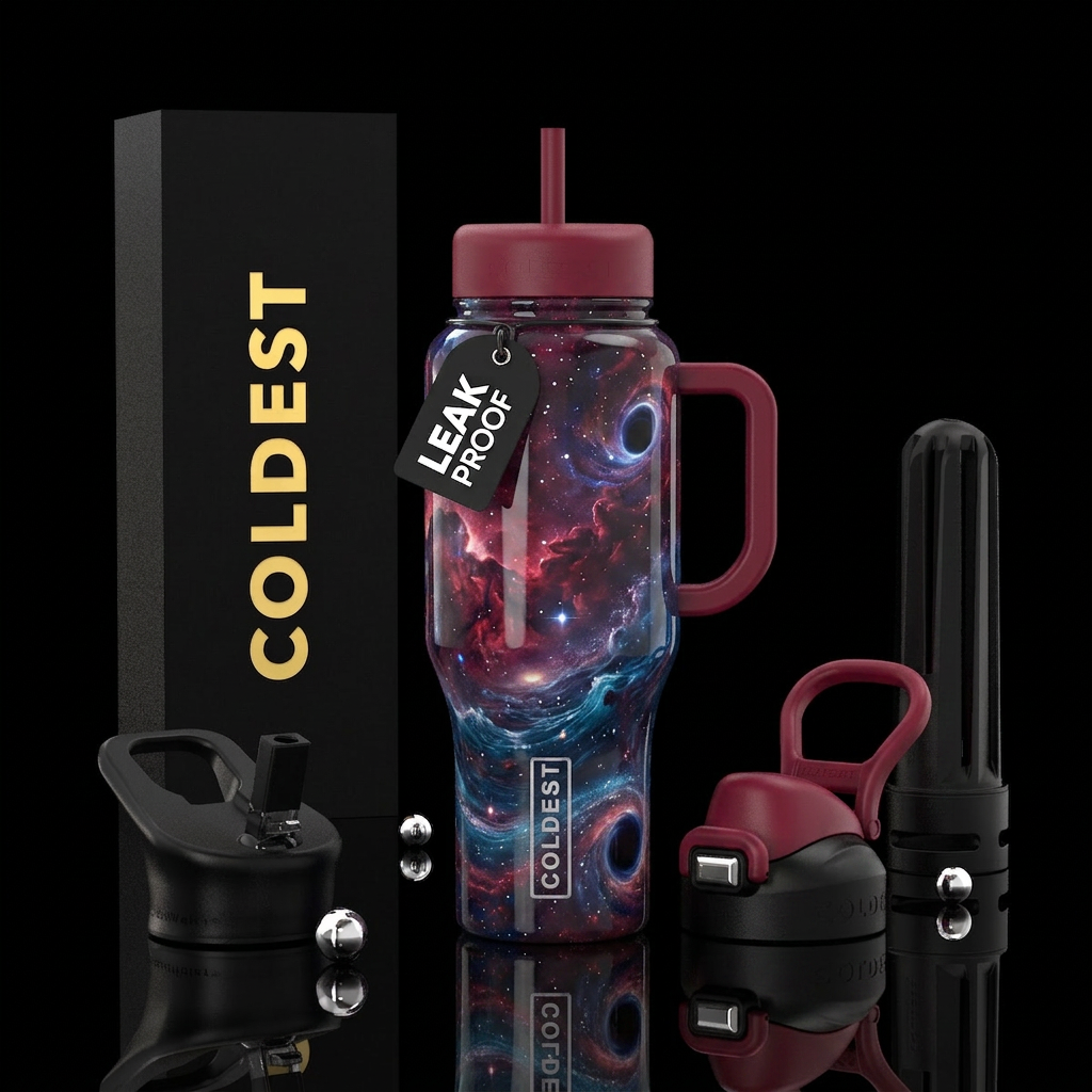 Crimson sky water bottle design