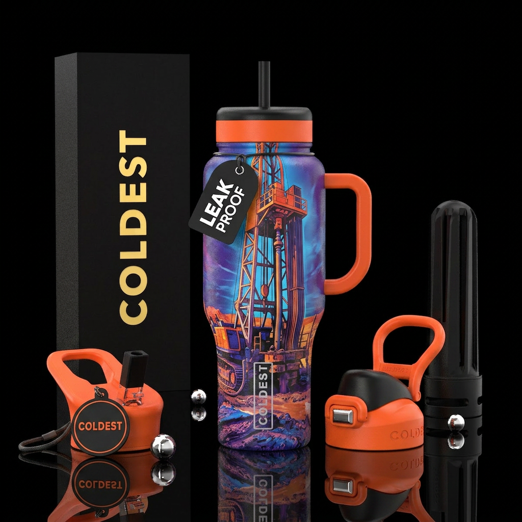 Geotech drilling rig water bottle design