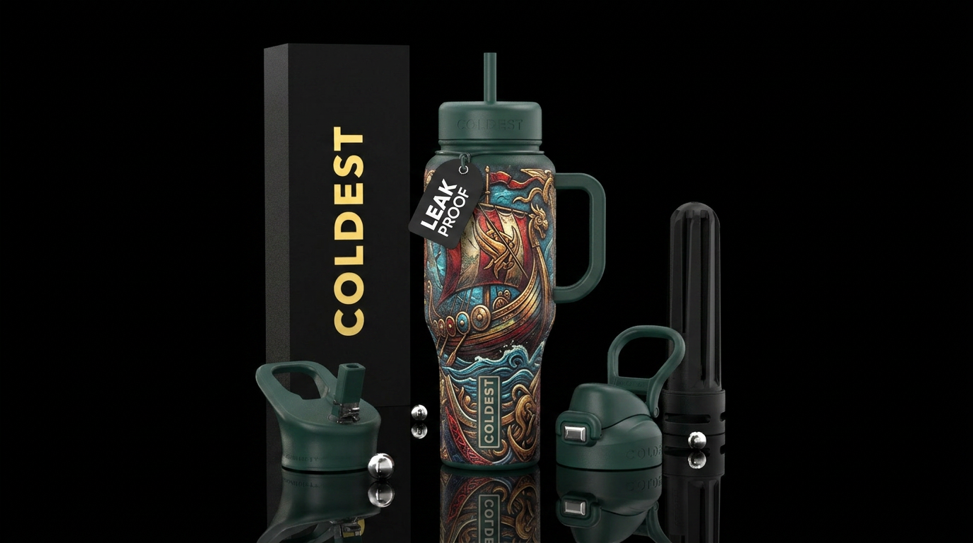 shipwreck, viking water bottle design