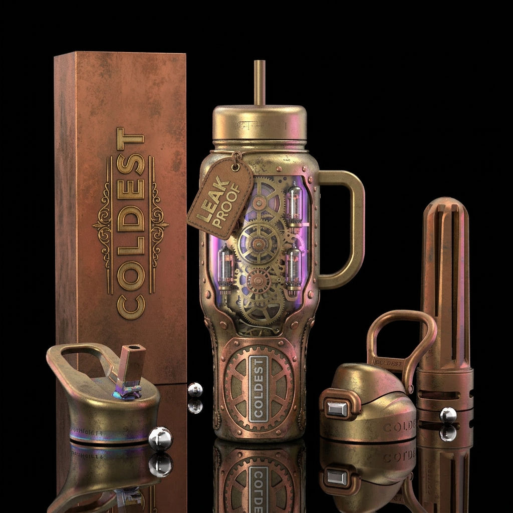 chillwave, steampunk water bottle design