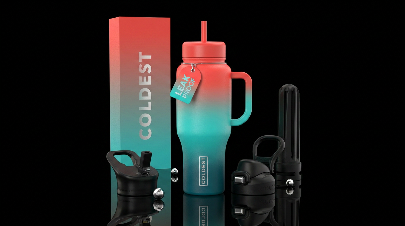 dip dye water bottle design