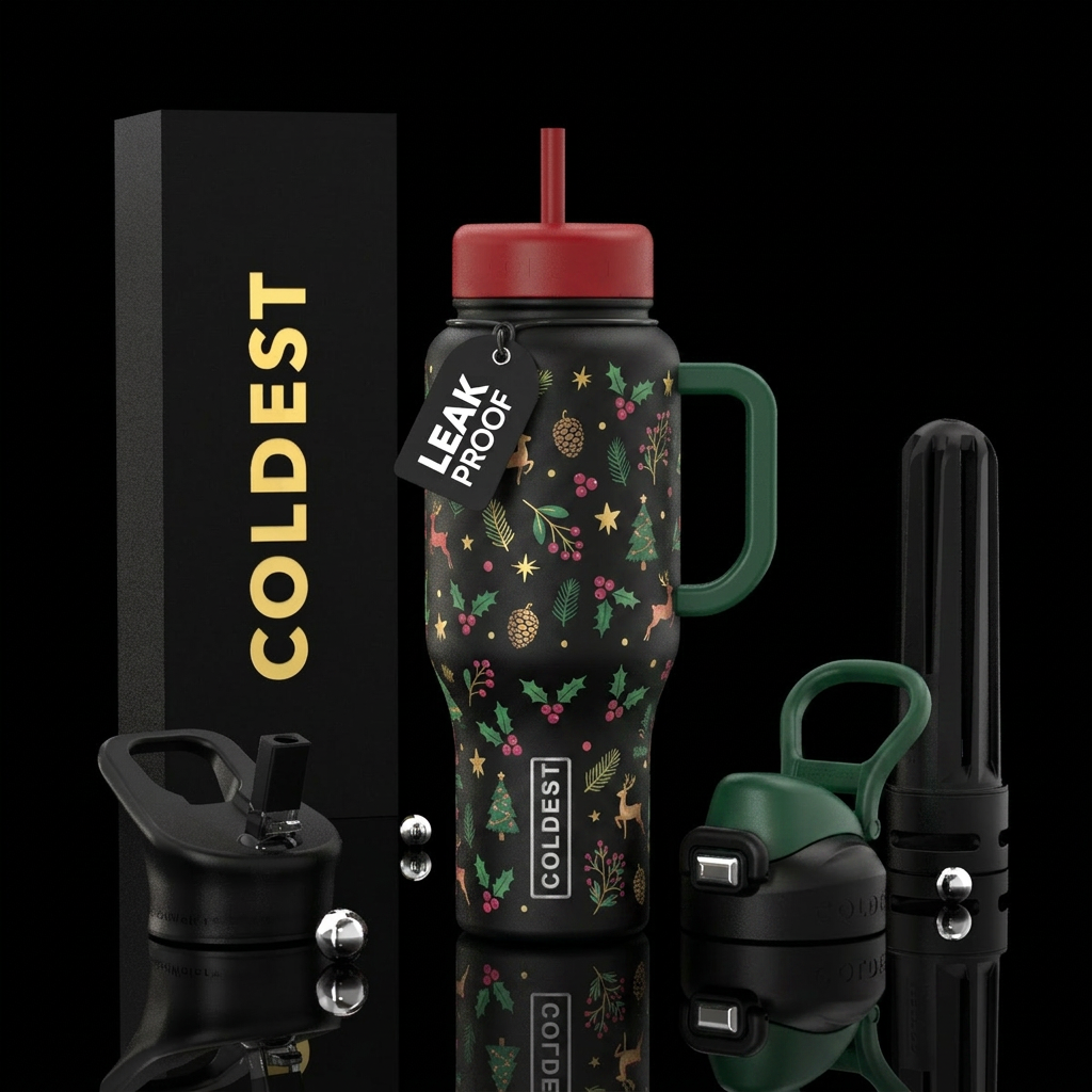 Christmas water bottle design