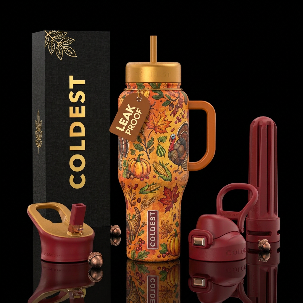 Thanksgiving water bottle design
