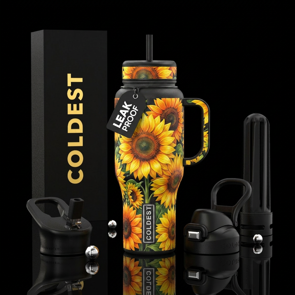sunflower water bottle design