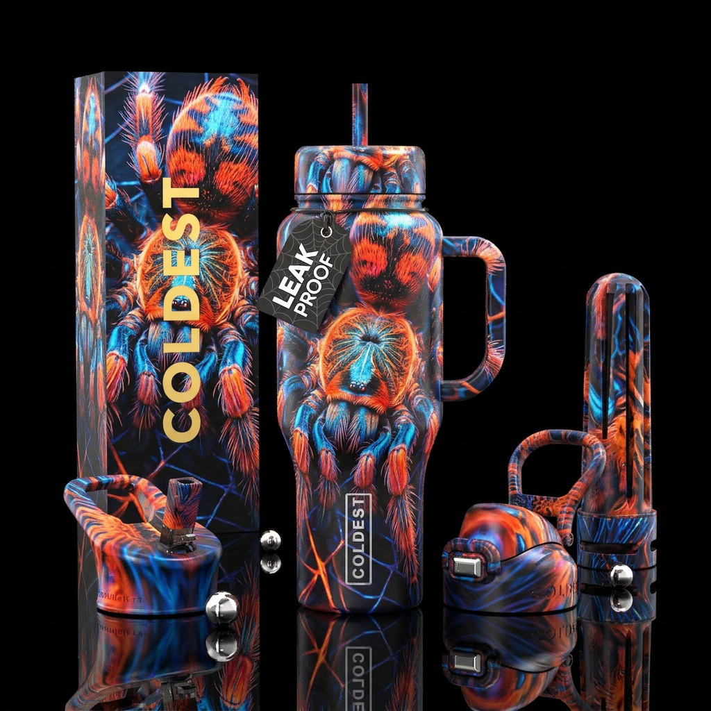 tarantula water bottle design