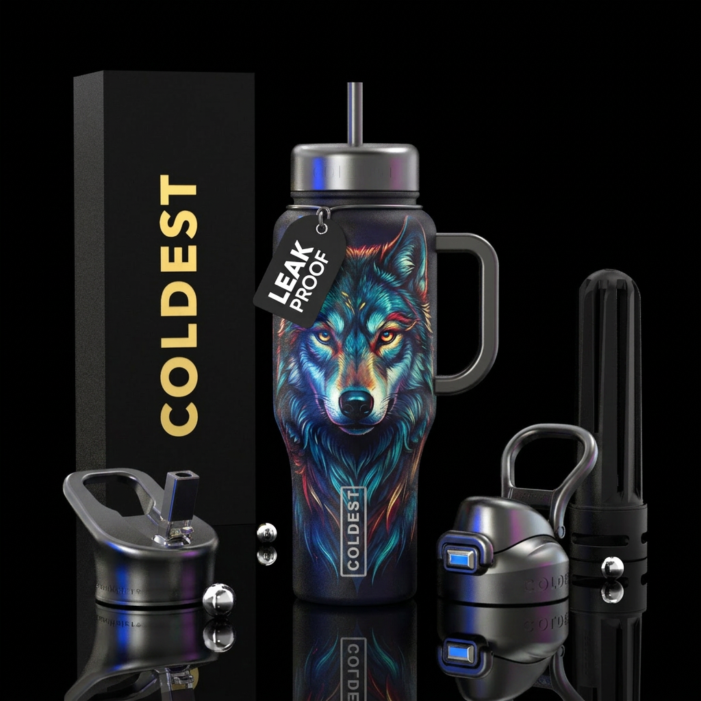 wolf water bottle design