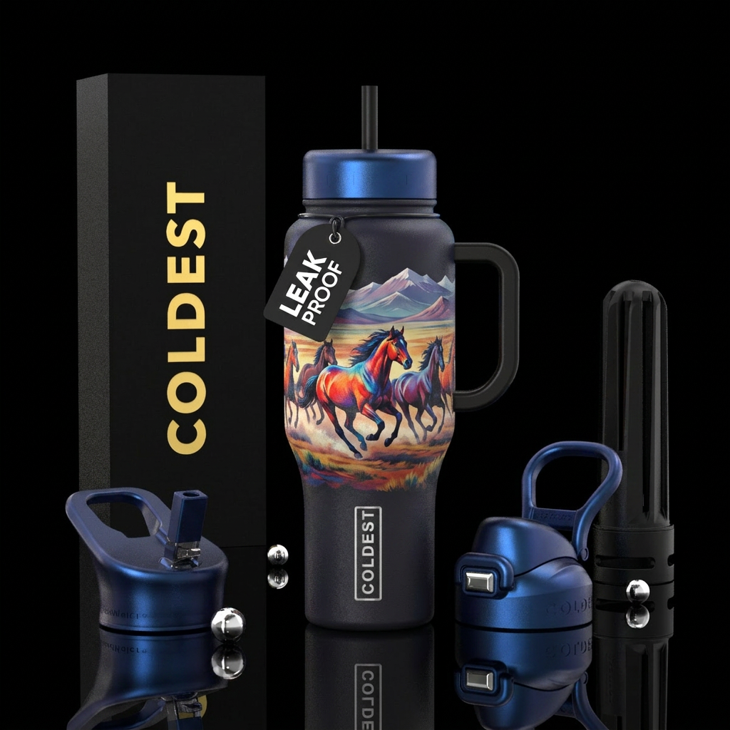 mustang water bottle design