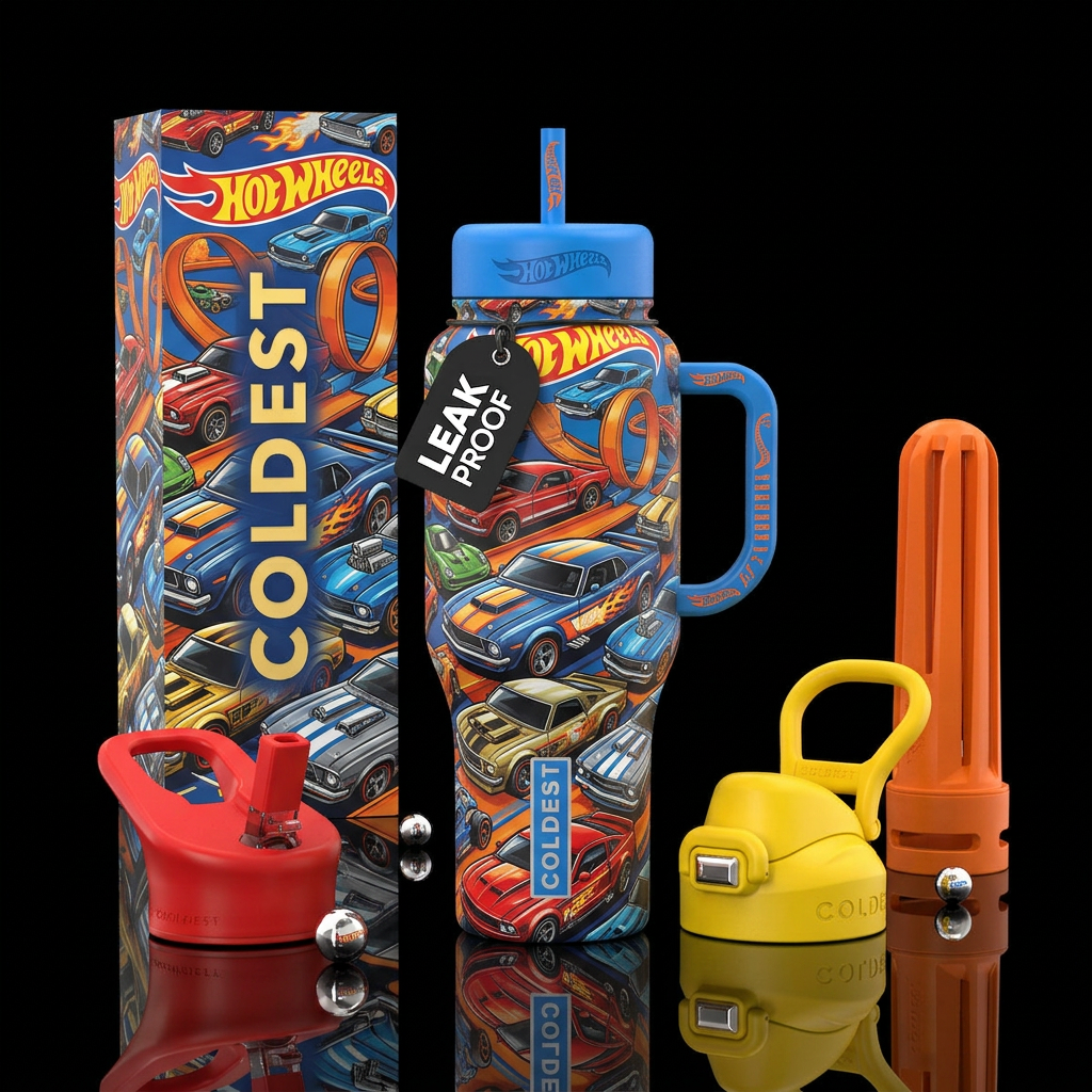 Hotwheels water bottle design