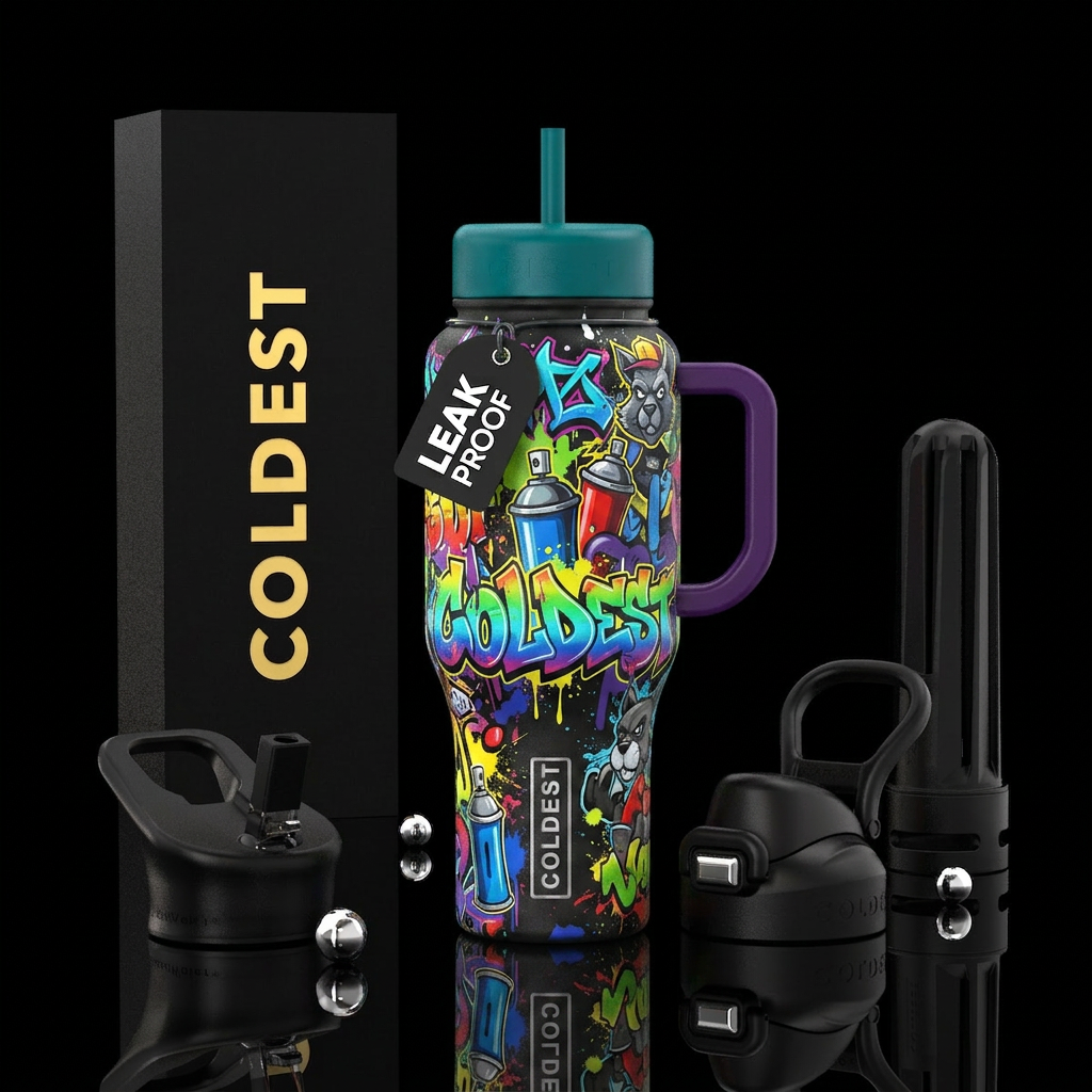 street art water bottle design