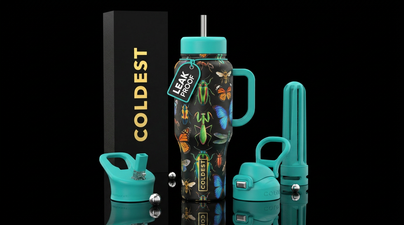 Bug Walk water bottle design