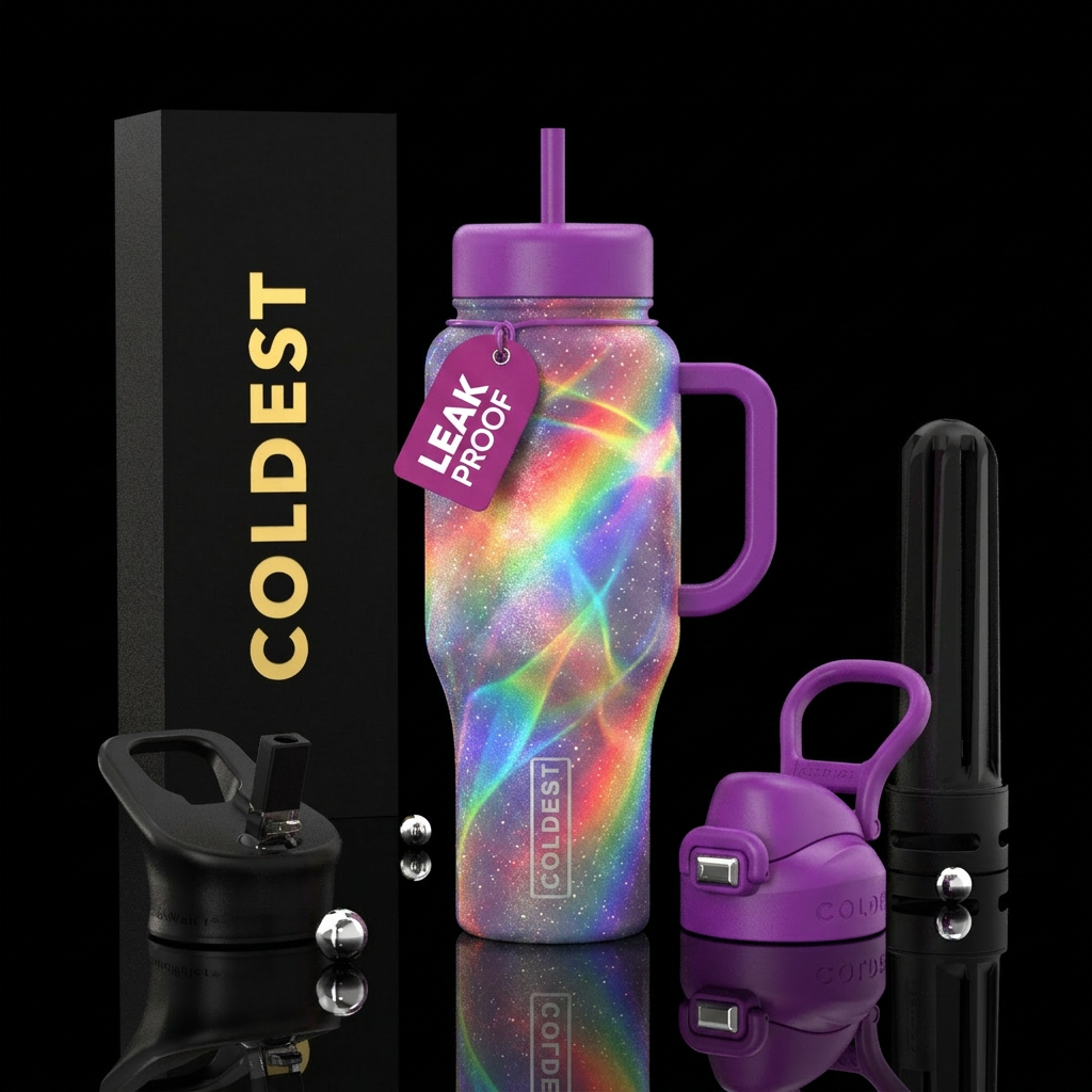 Rainbow Reflections water bottle design