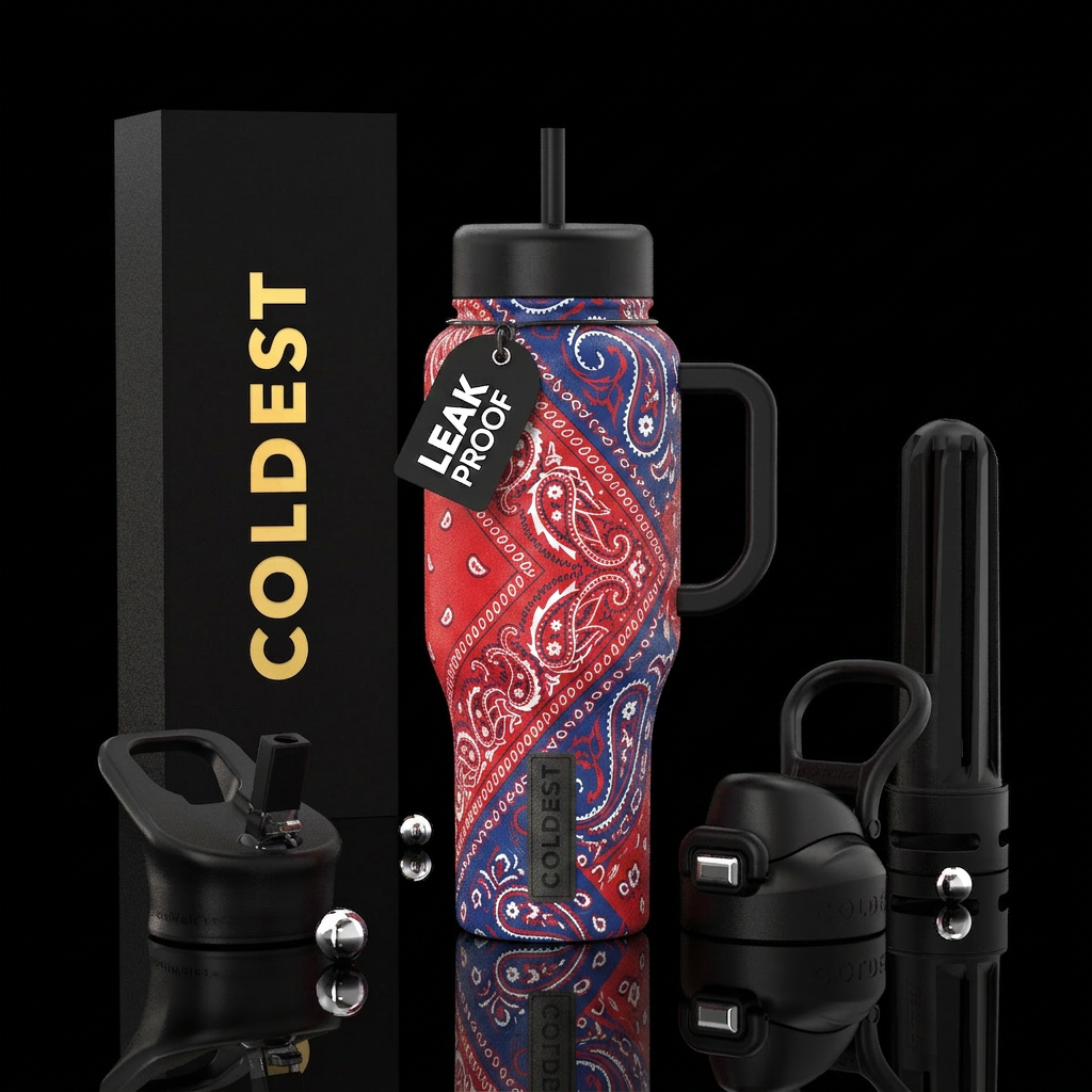 Patriotic Cowboy water bottle design