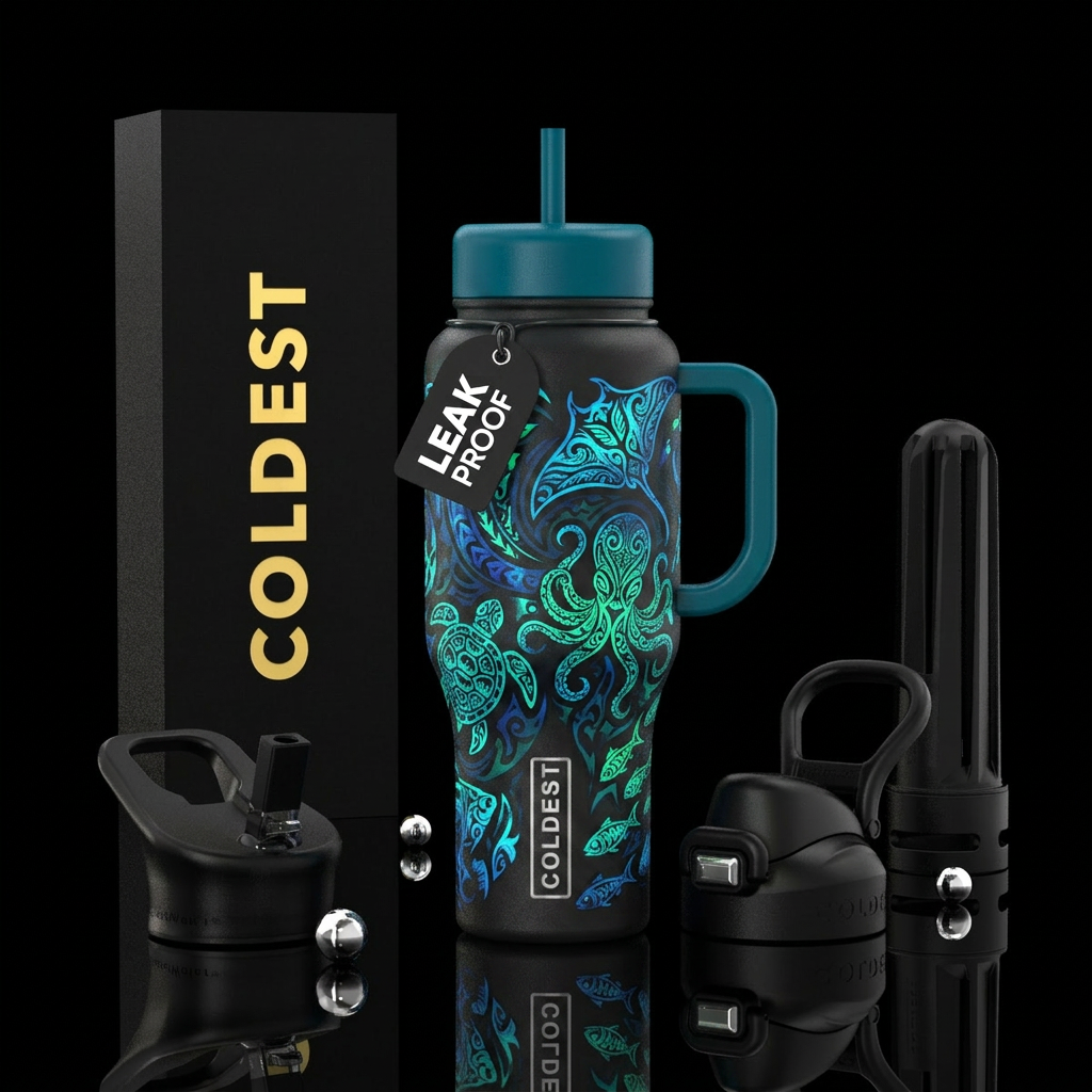 Bioluminescence water bottle design