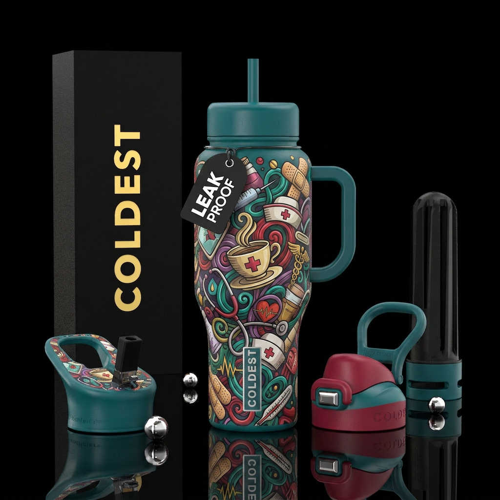 Nurse week water bottle design