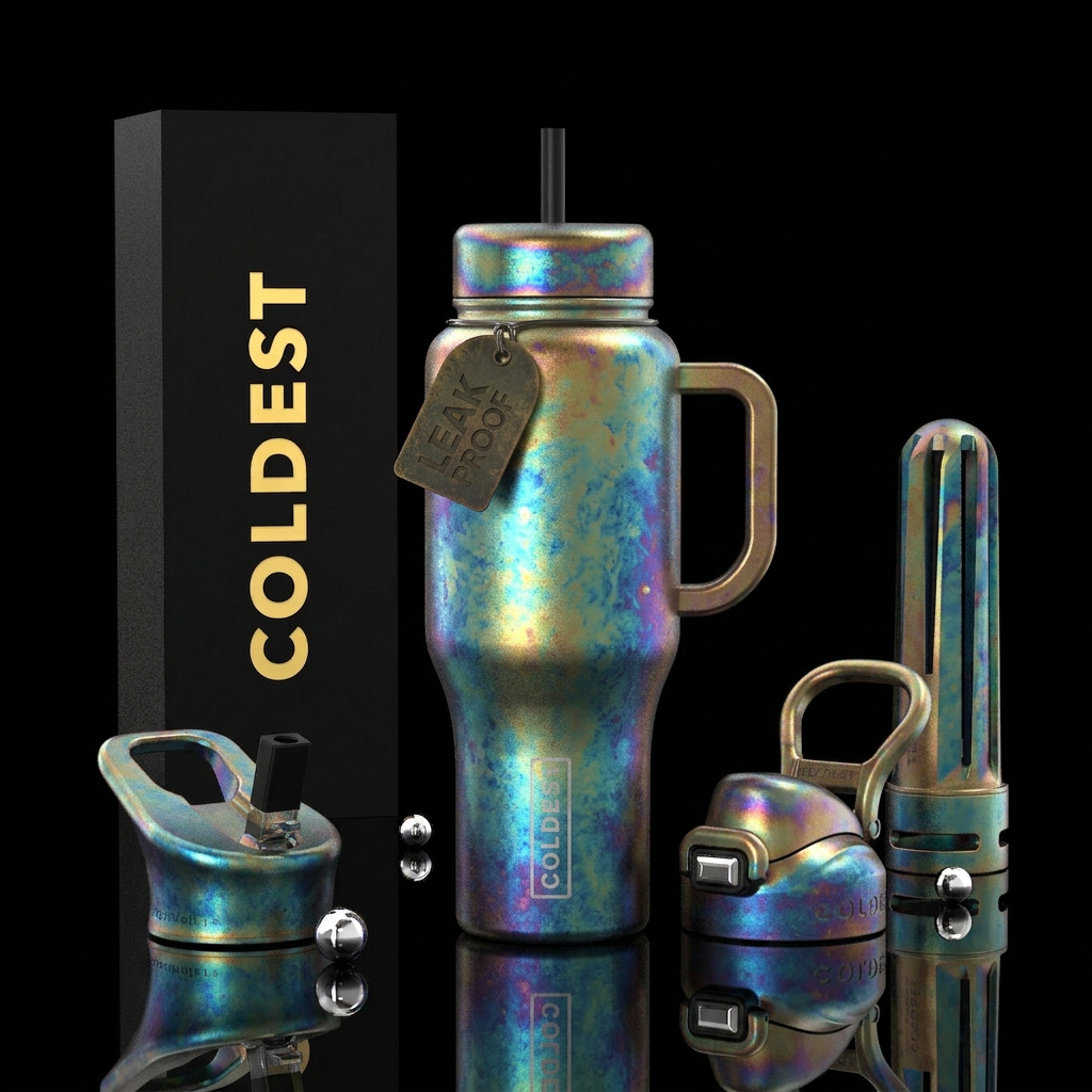 Oil dipped water bottle design