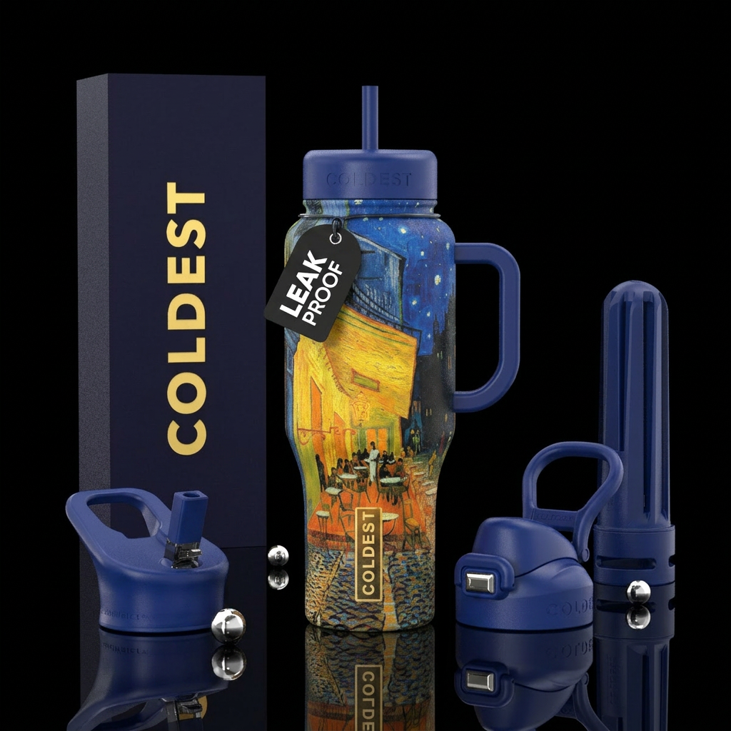 The Cafe Terrace water bottle design