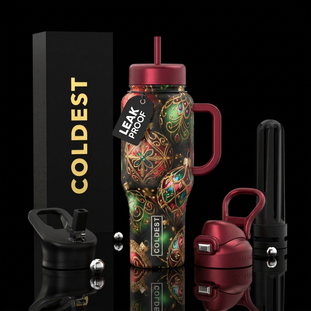 A Merry Christmas water bottle design