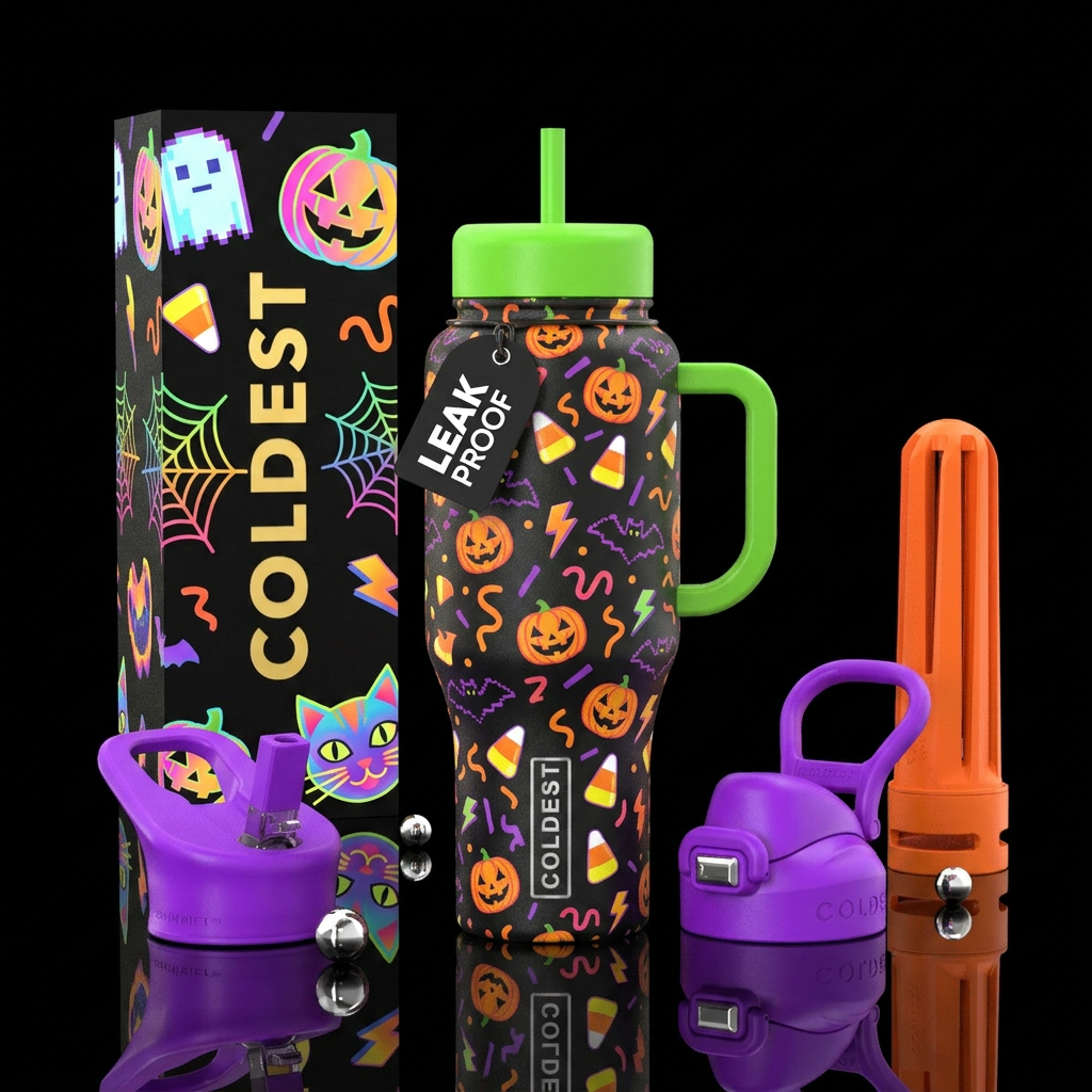 Throwback to Halloween water bottle design