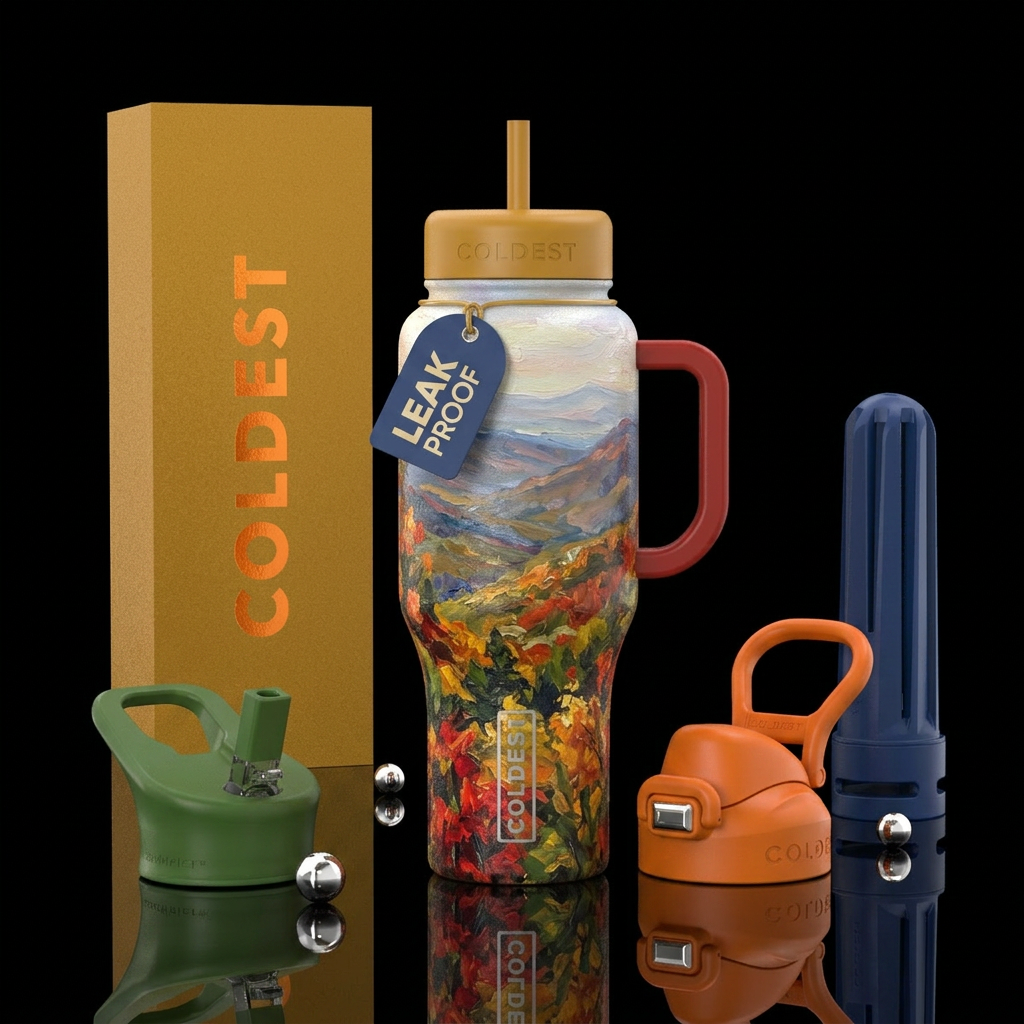 Appalachian Foliage water bottle design