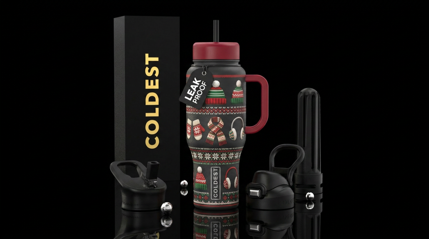 Bundle Up water bottle design