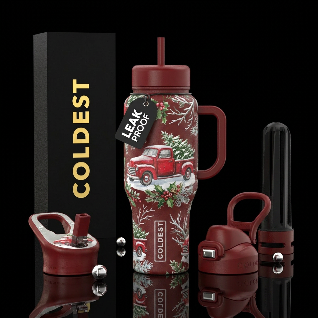 Old Red water bottle design