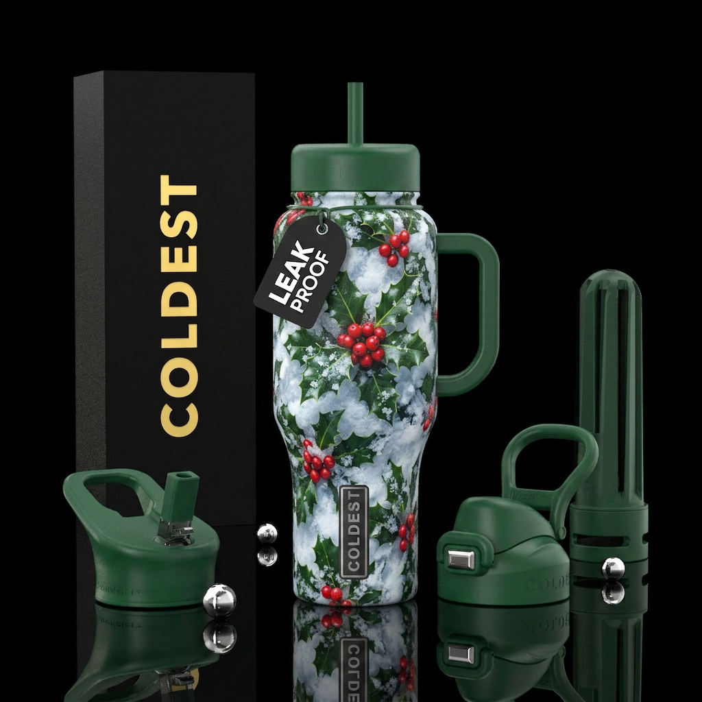 A Holly Time water bottle design