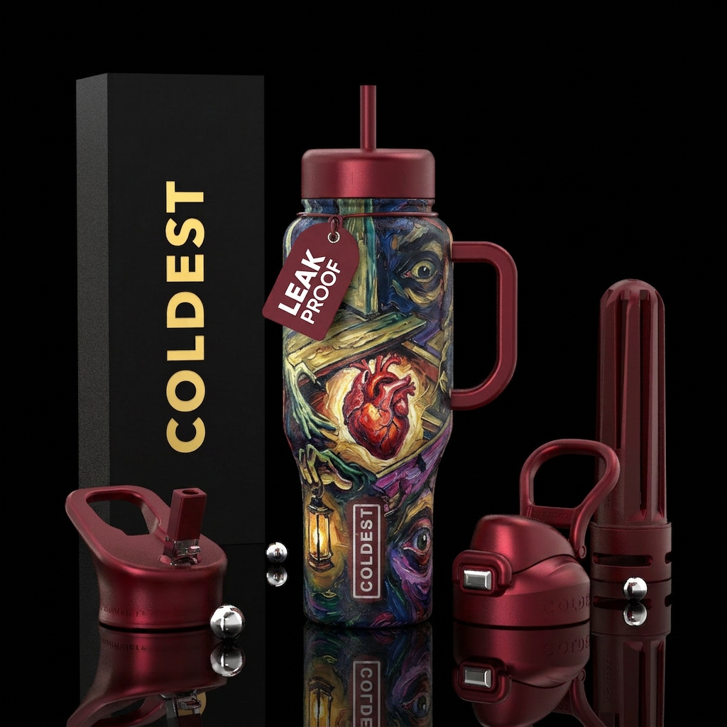 Tell Tale Heart water bottle design