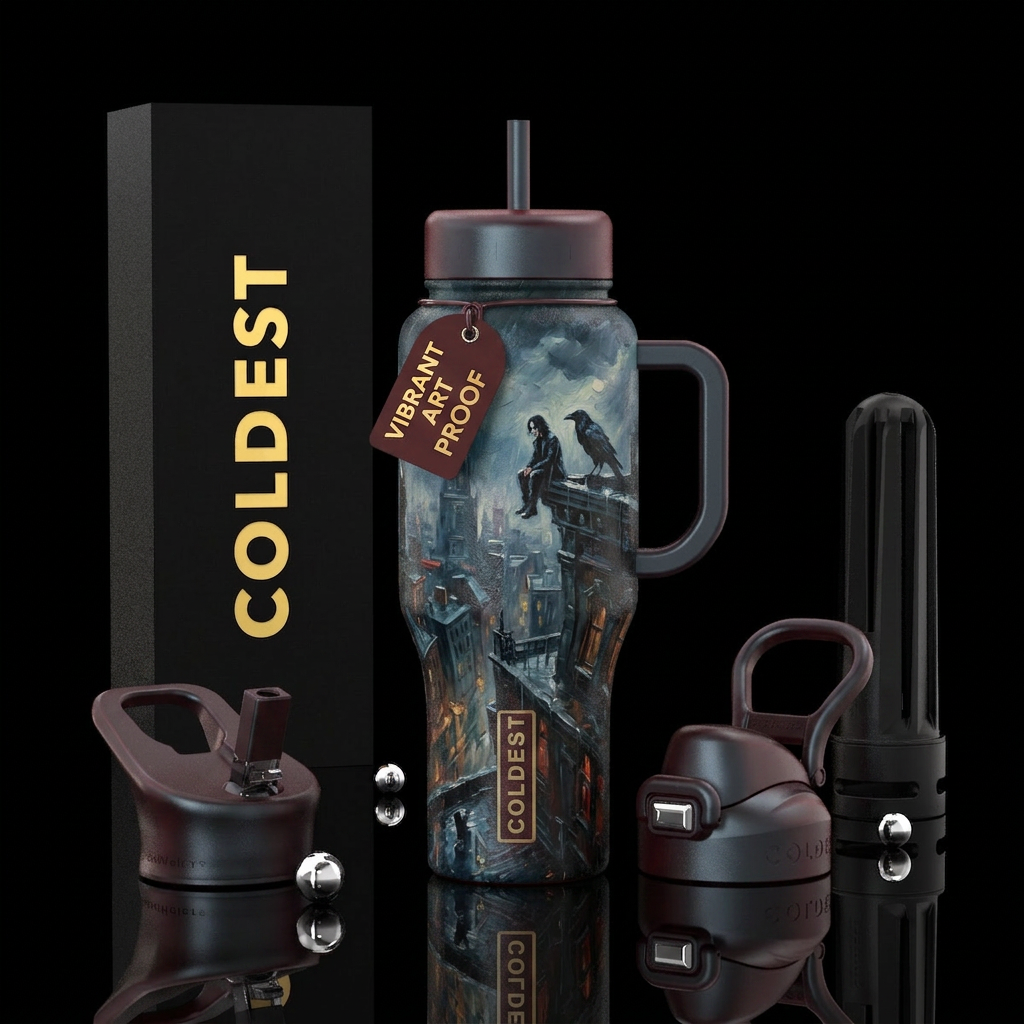 Eric Draven 2.0 water bottle design