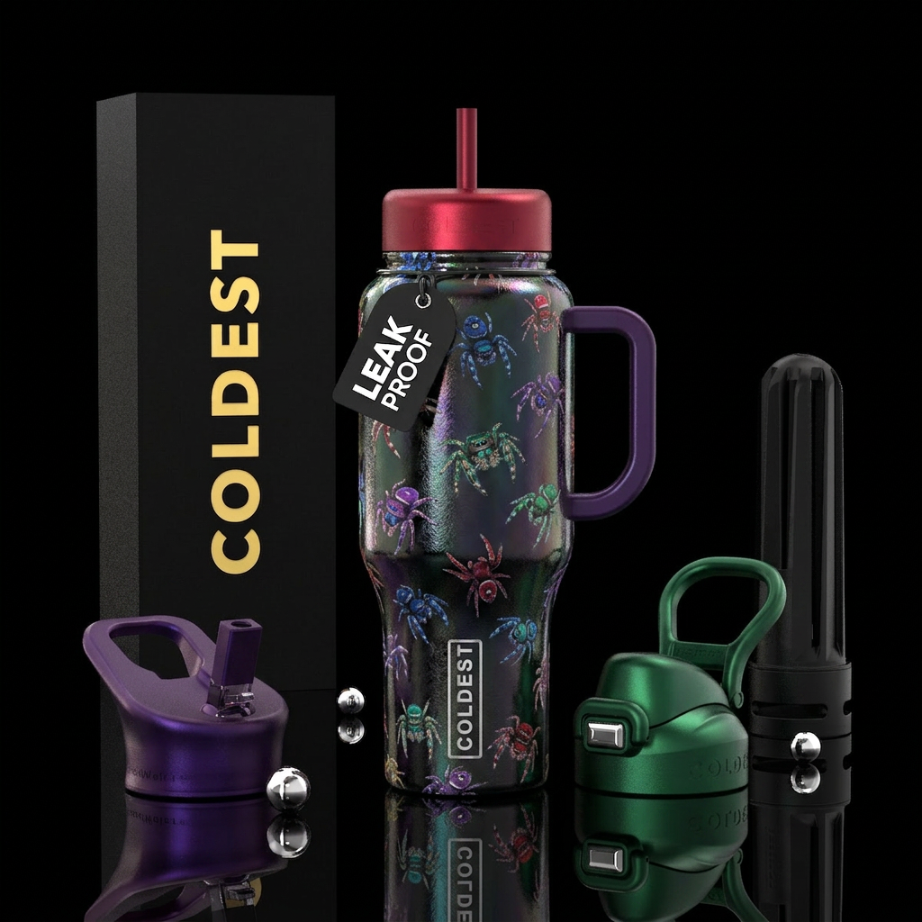The Jumping Spiders water bottle design