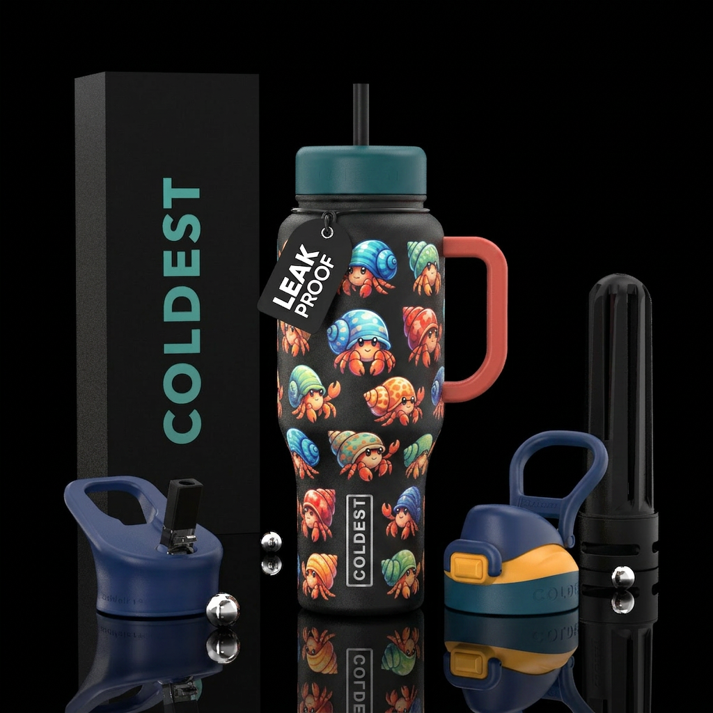Hermit Soiree water bottle design