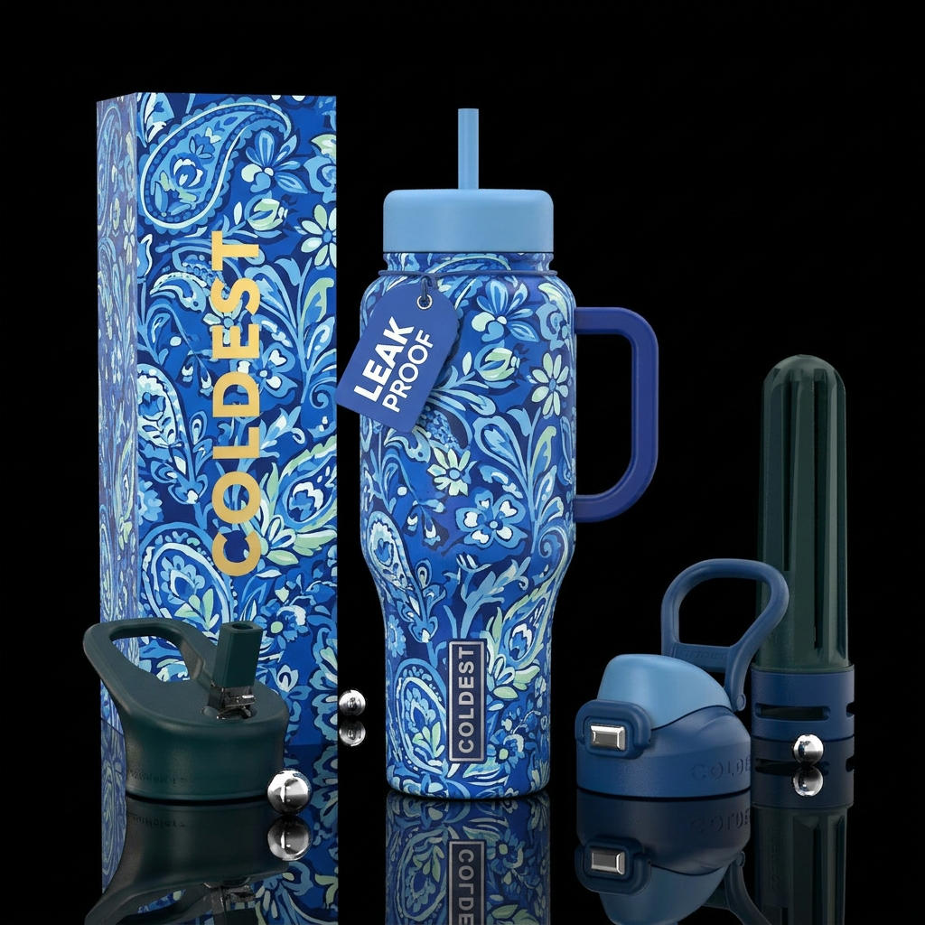 Midnight Blossom water bottle design
