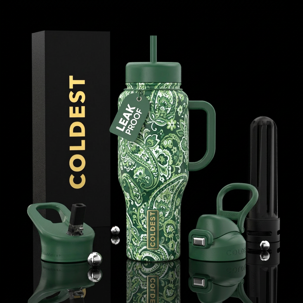 Jade Blossom water bottle design