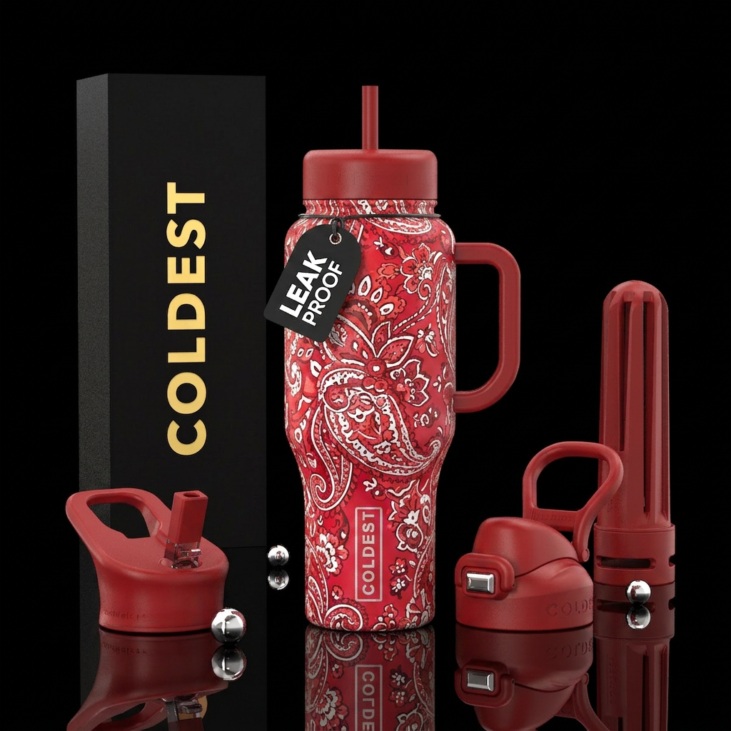 Ruby Blossom water bottle design