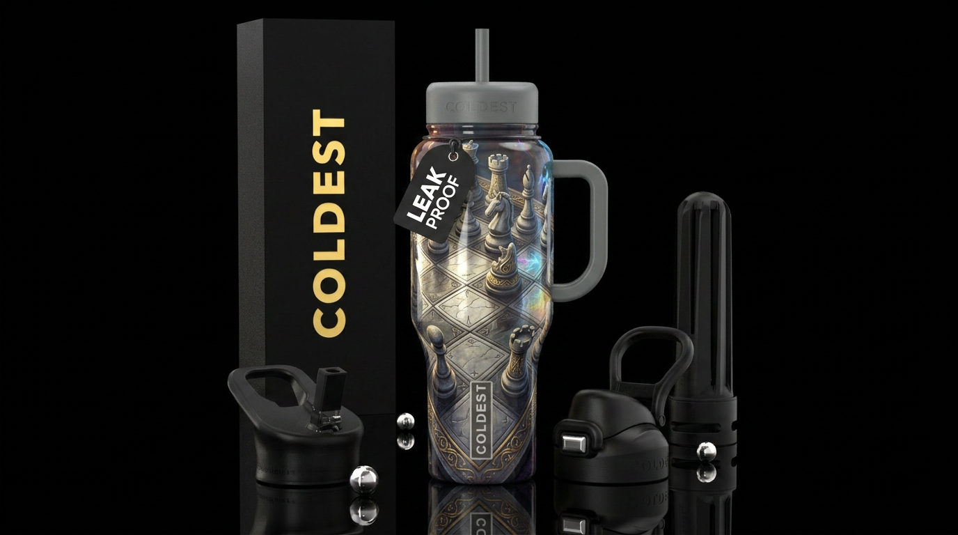 Checkmate water bottle design