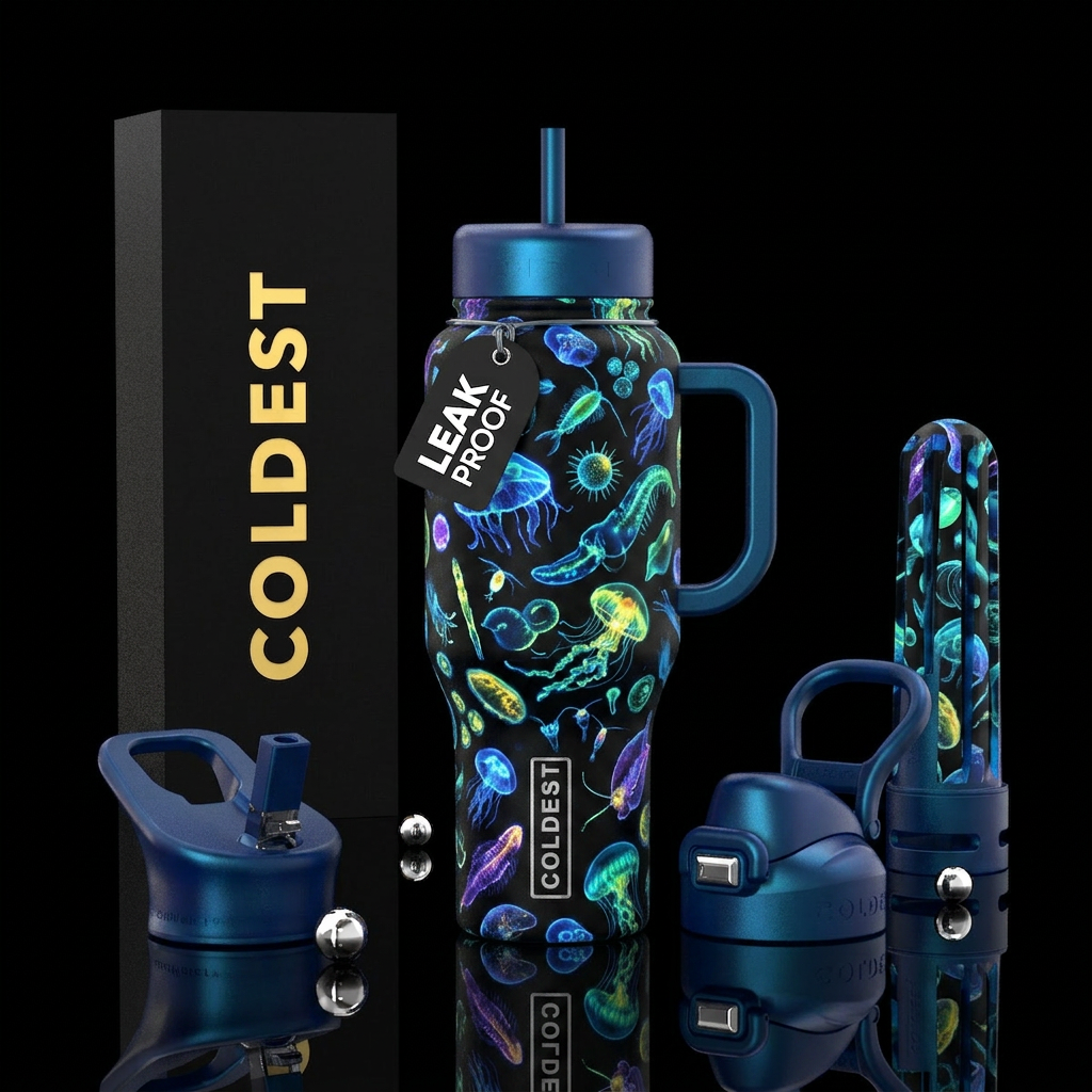 Glowie Bioluminescence water bottle design
