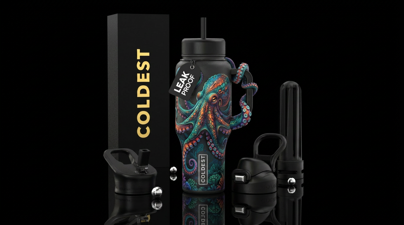 The Octopus water bottle design
