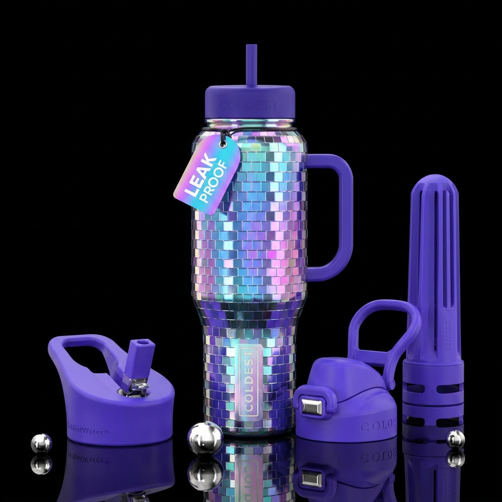 Dance night fever water bottle design