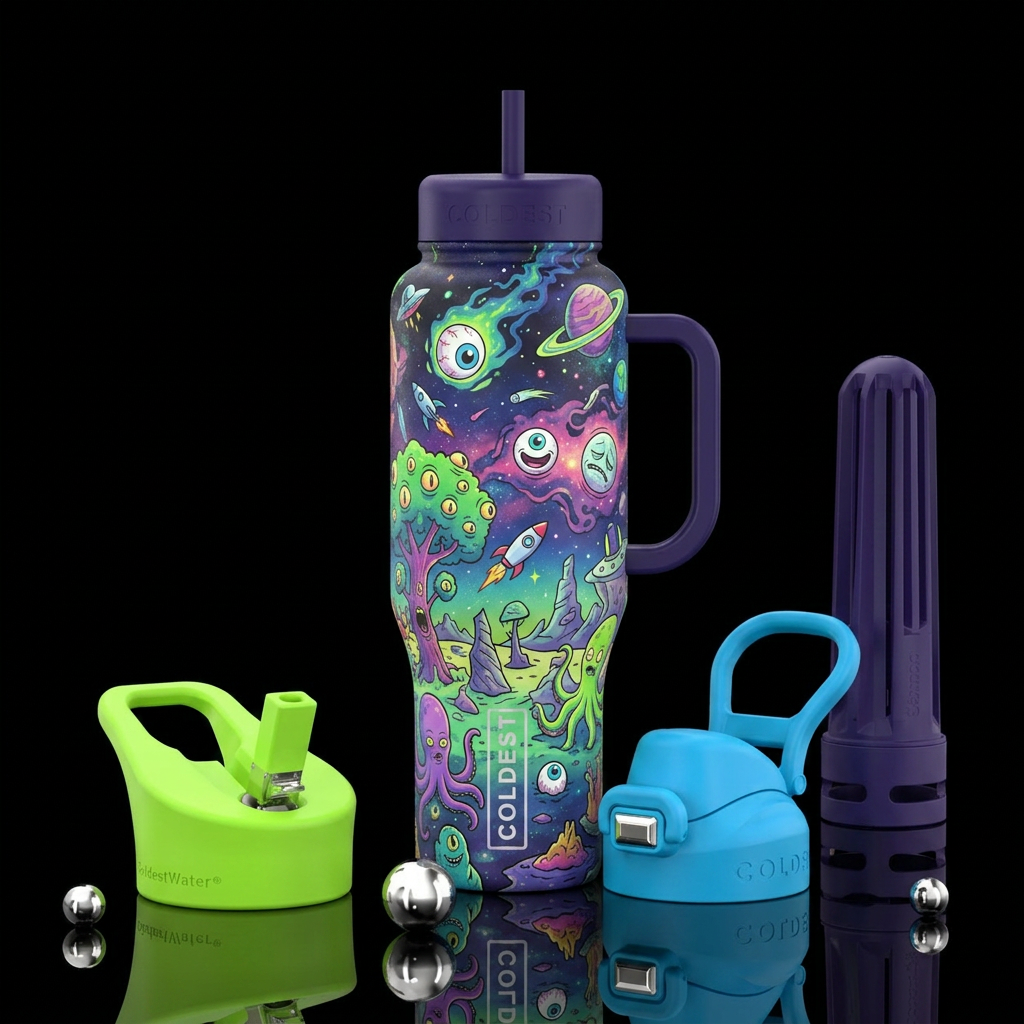 Stay Trippy water bottle design
