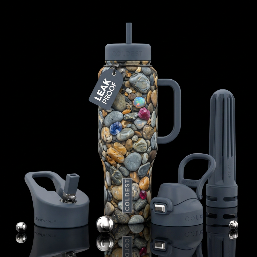 The rocks water bottle design