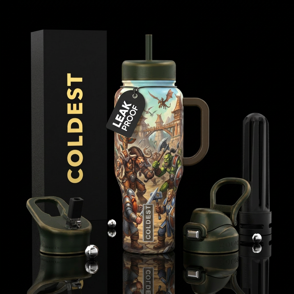 Gamer stand off water bottle design