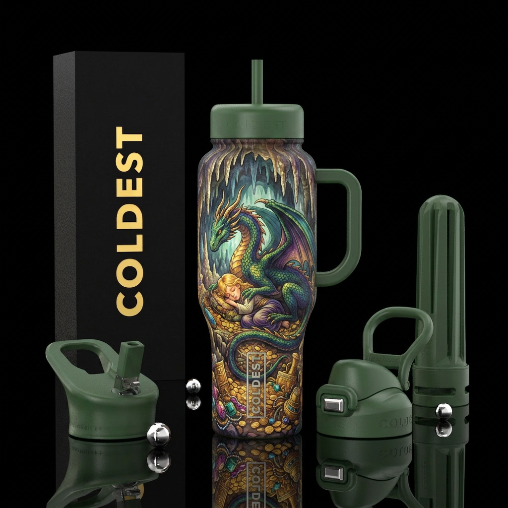 While she sleeps water bottle design